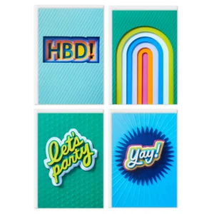 Hallmark Birthday Cards, Assorted Retro Design, 12 ct. PSD Files